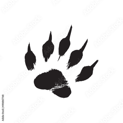 Claw scratches of wild animal