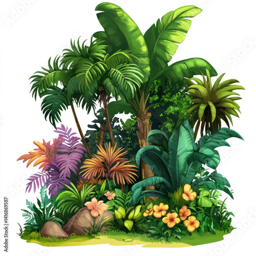 Wallpaper Mural tropical palm trees Torontodigital.ca