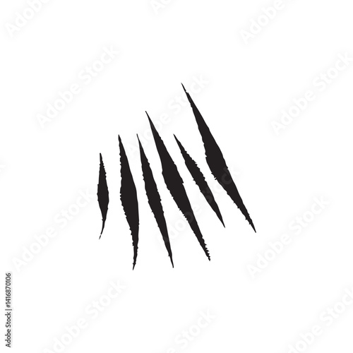Claw scratches of wild animal