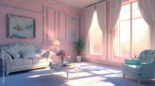 Pastel Living Room   3c0cf35c-0bd4-4ae2-badd-77b855469e03