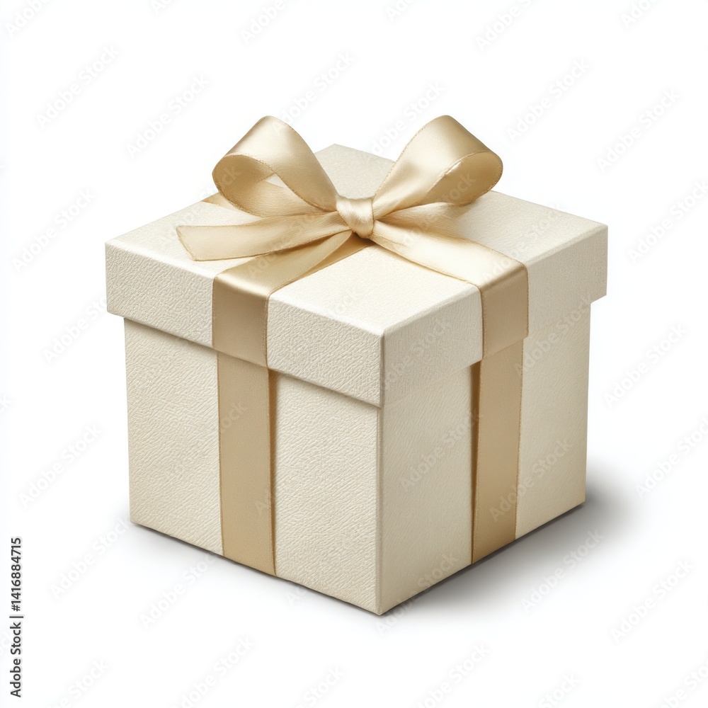 Obraz premium Gift box with ribbon and bow isolated on white background