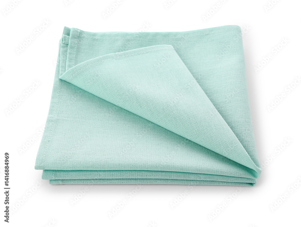 Folded clean napkins isolated on white background Folded clean napkins isolated on white background