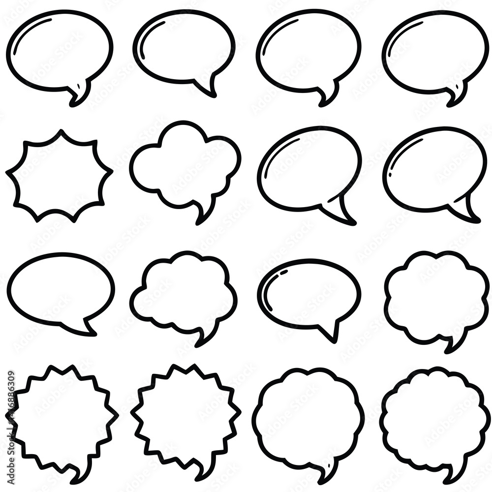 Fototapeta premium Collection of Various Speech Bubbles