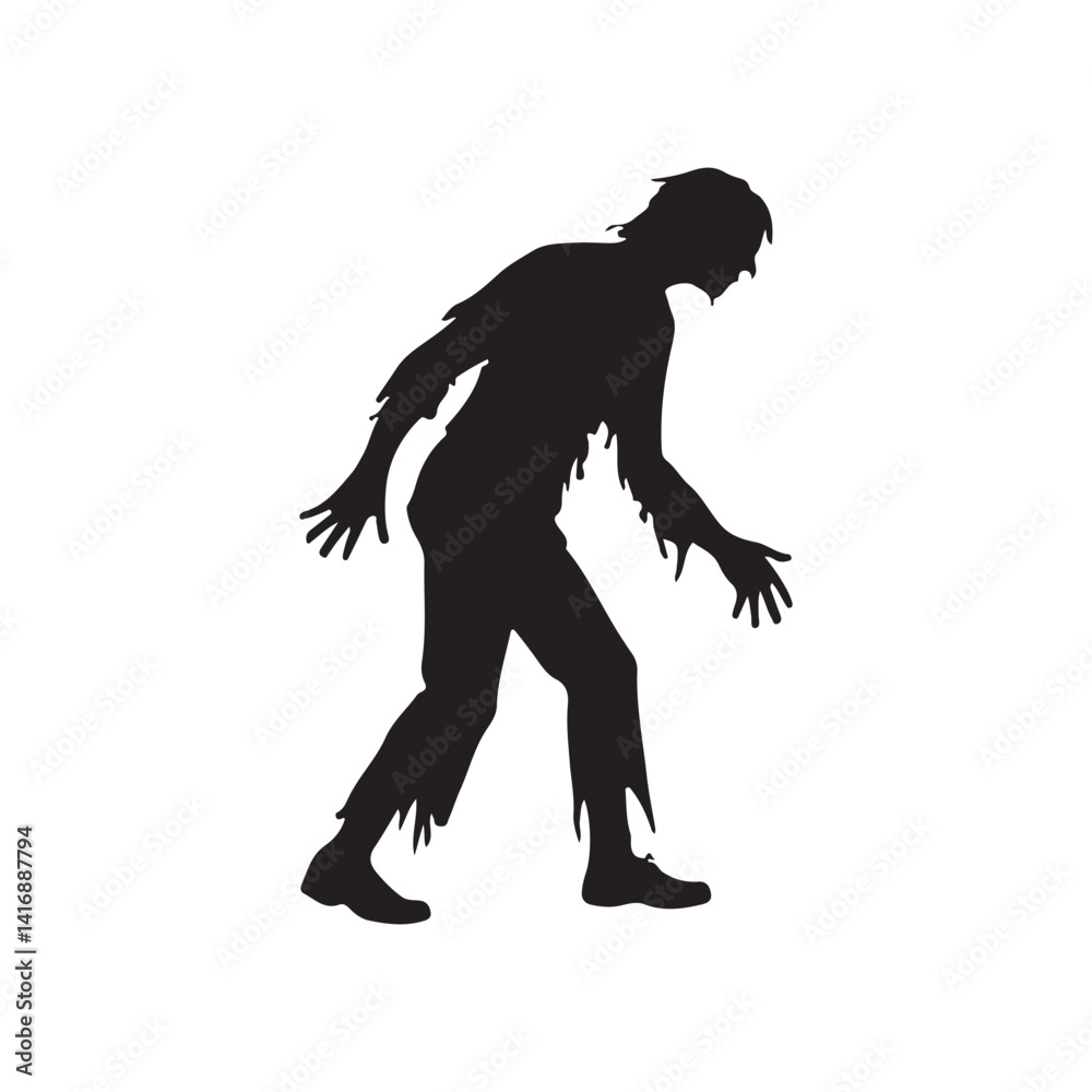 Zombie silhouettes Zombie silhouettes