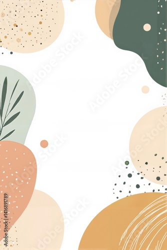 Aesthetic Boho Minimalist Style Floral Background, Aesthetic Background