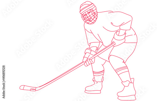  Ice hockey player at an ice hockey rink