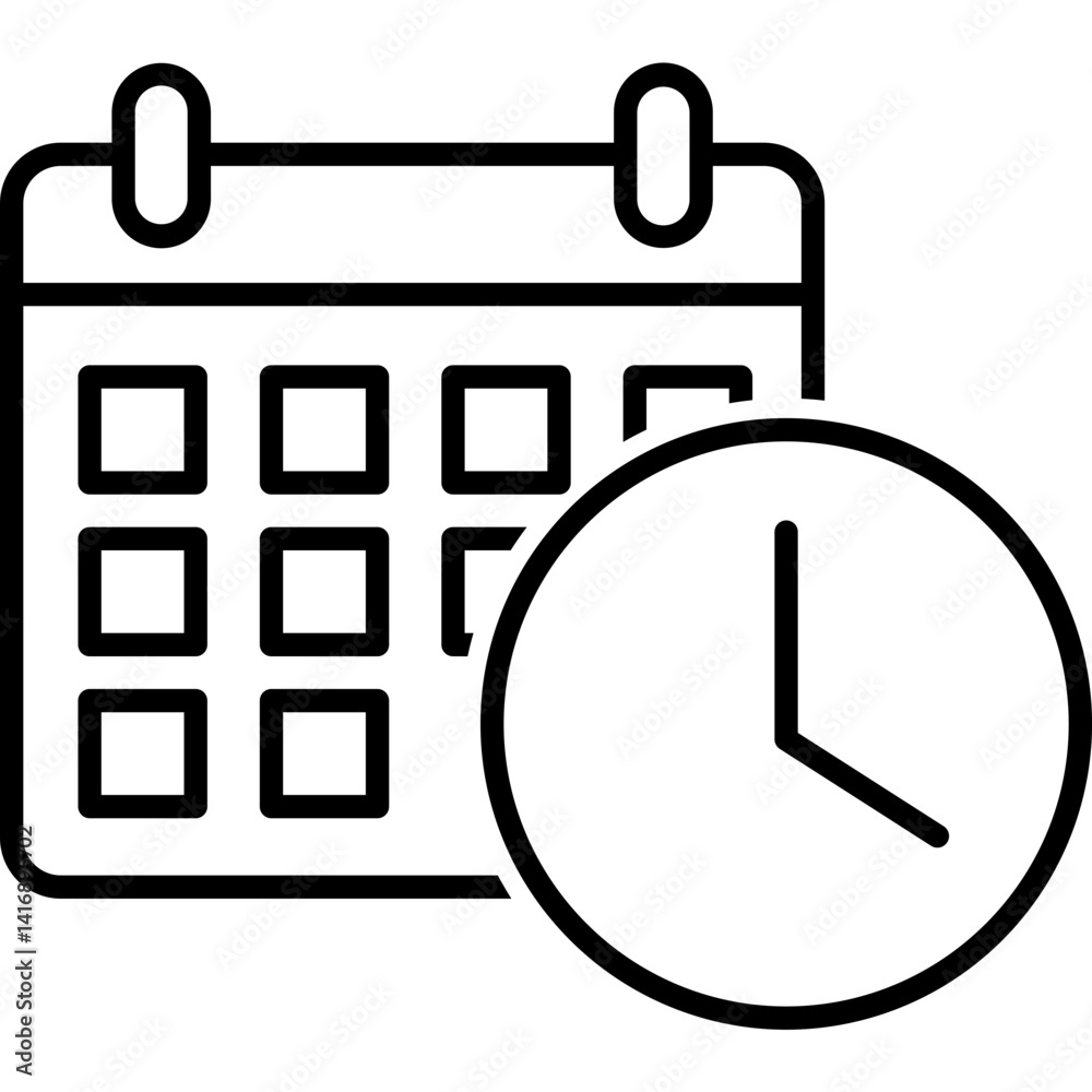 Schedule Line Icon Schedule Line Icon