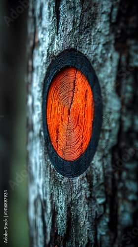 Bullseye Shot By Arrow Representing Goal Achievement and Accuracy photo