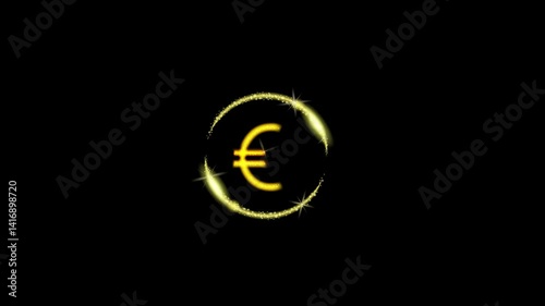 
Currency exchange of different countries, dollar, euro. Animation on a dark background.