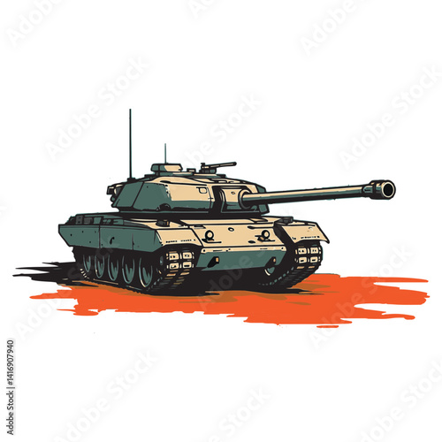 image of the icon design for a battle tank
