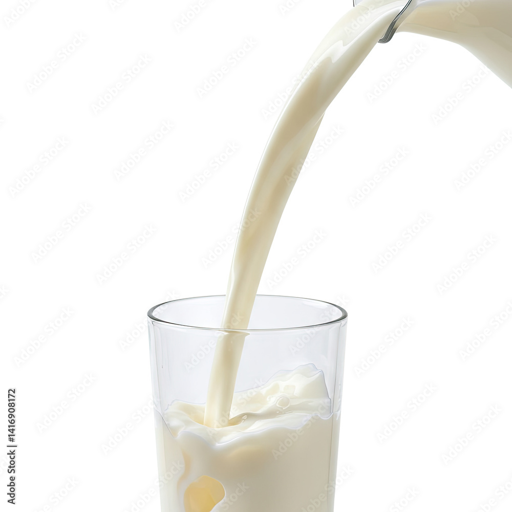 pouring milk into a glass pouring milk into a glass