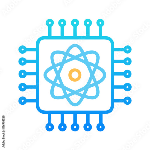 Quantum Computing Processor - Atomic Core Technology Illustration