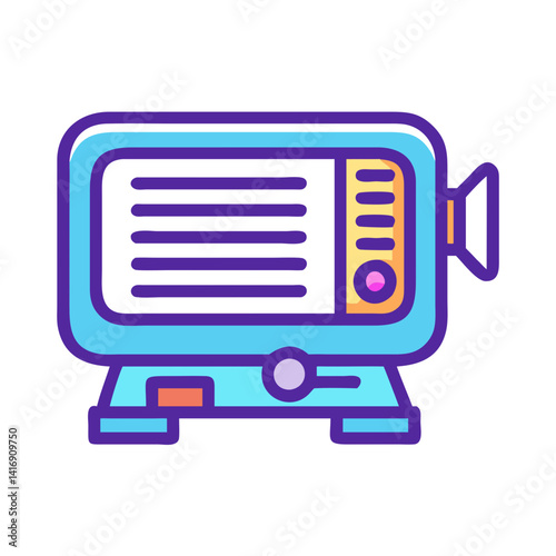 Retro style vector illustration of movie projector