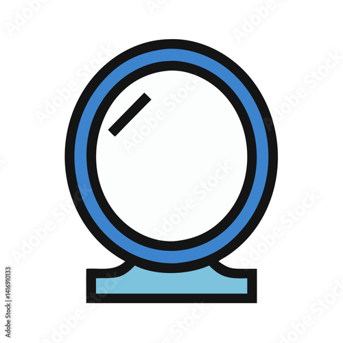 Stylized Blue Crystal Ball Icon for Fortune Telling
