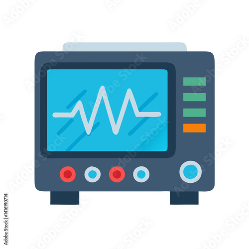 Heart rate monitor showing an abnormal ECG pattern