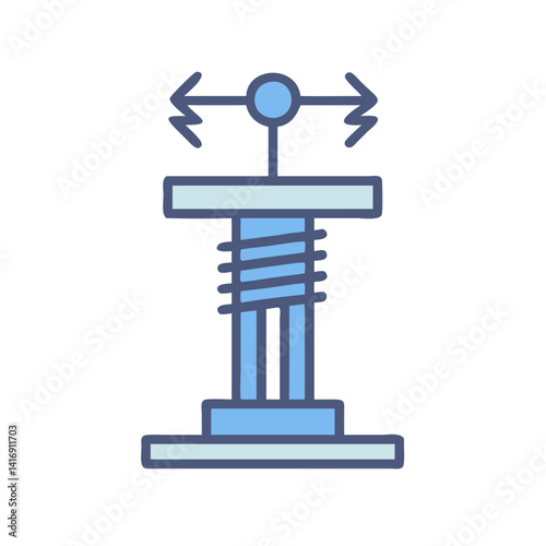 Tesla Coil Illustration: Free energy technology concept artwork