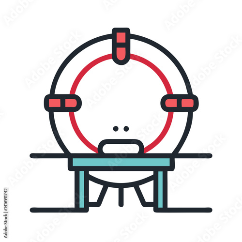 Medical CT Scanner Icon, Diagnostic Technology Image