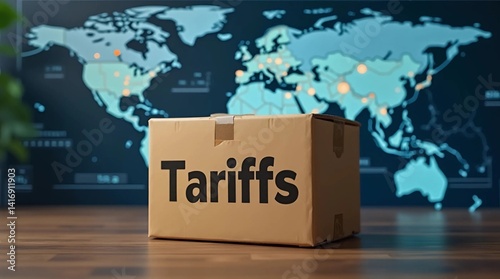 A cardboard box labeled 