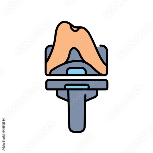 Artificial Knee Joint Orthopedic color flat icon for digital and print projects.