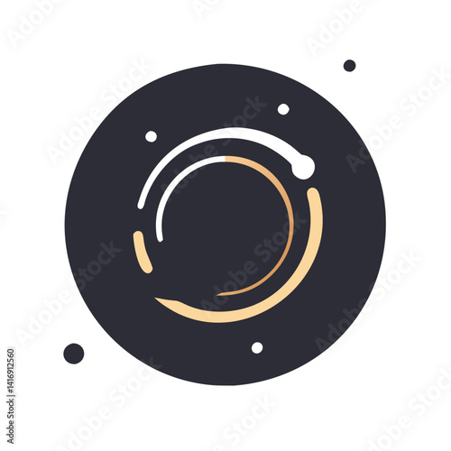 Abstract Loading Wheel on Dark Background Graphic Element