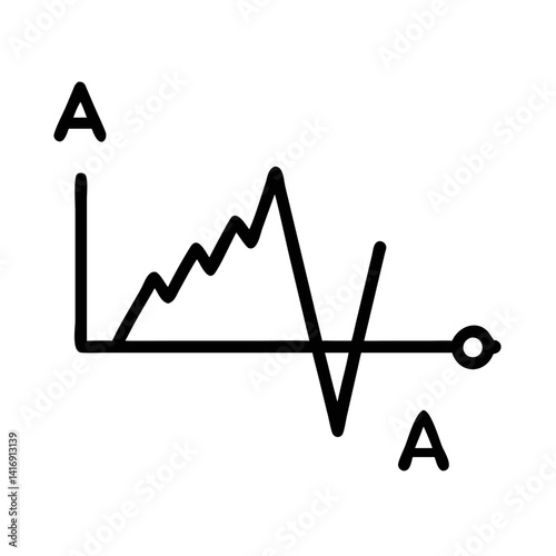 Fluctuating Stock Market Line Graph, Downturn Recovery Concept