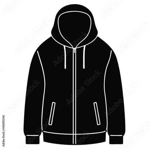Obraz na płótnie black and white jacket vector isolated on a white background w salonie