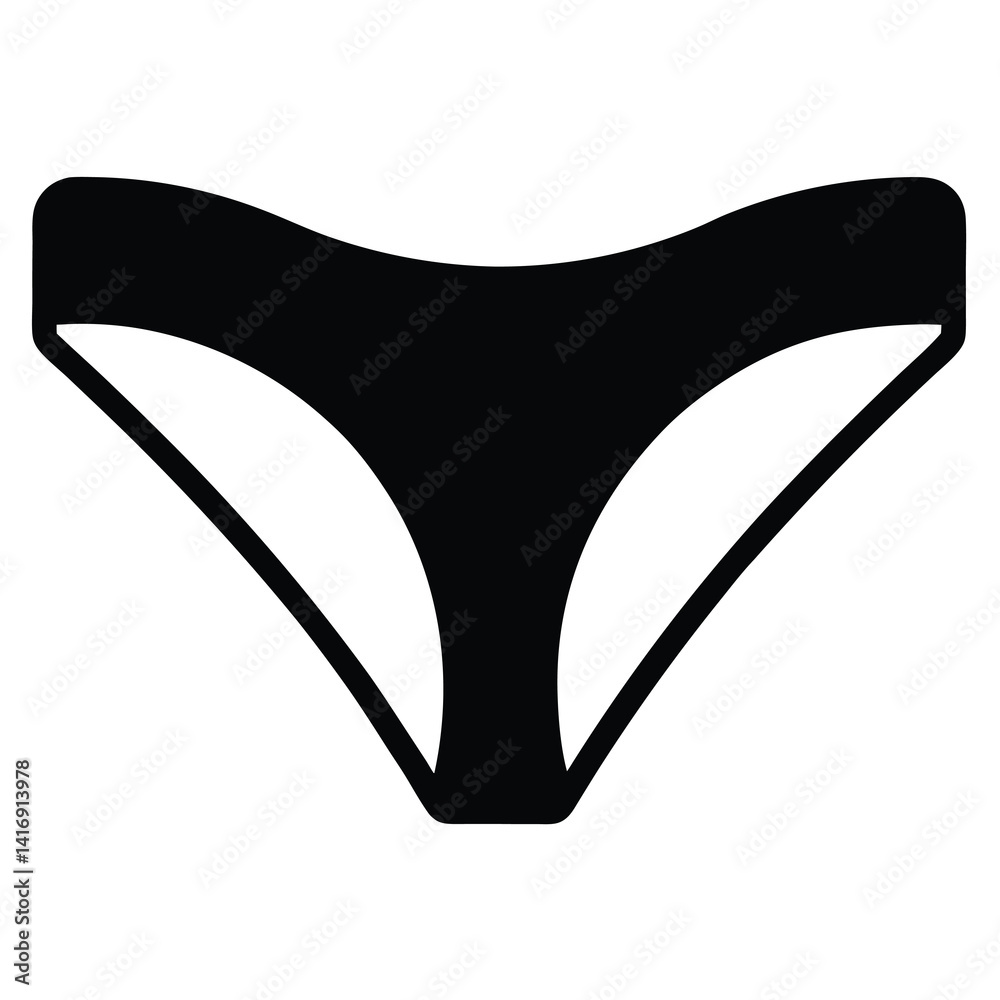 black and white panties vector isolated on a white background