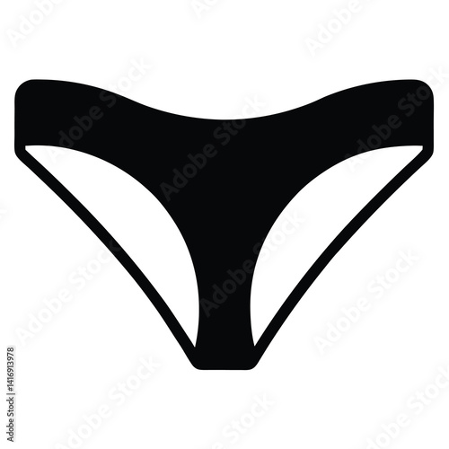 Obraz na płótnie black and white panties vector isolated on a white background w salonie