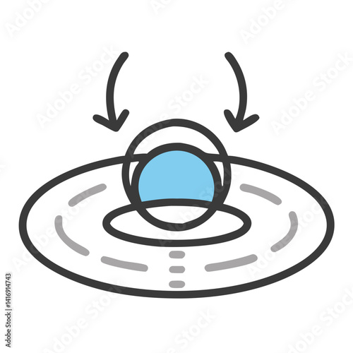 Attracting Customers: Target Audience Illustration with Circle and Arrows