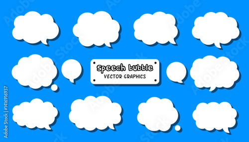 Set of vector speech bubble labels. Design elements special offer retro colors, chat icons, chat clouds.
