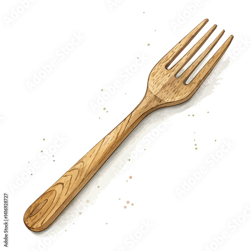  wooden fork
