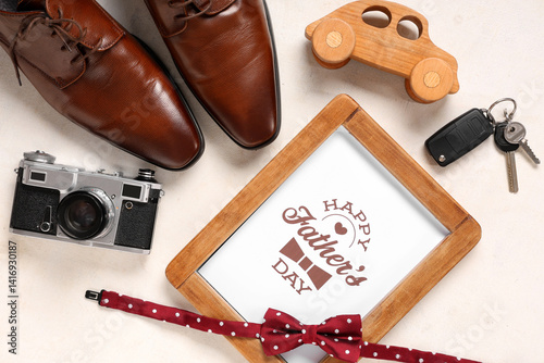 Greeting card in frame with...