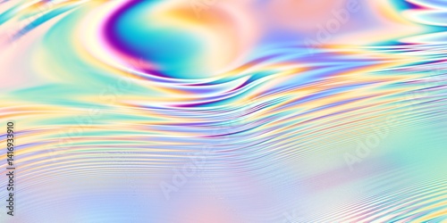 Abstract Iridescent Waves A Beautiful and Ethereal Pearly Background Design Perfectly Crafted for Contemporary Digital Projects