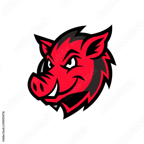 Boar mascot logo design vector art isolated on a white background