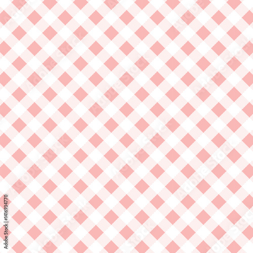 Gingham Checkered Pattern. Textile design of textured plaid. Checkered fabric pattern swatch for print, tartan, gift wrap, textiles, checkered background for tablecloth. Stripes crossed