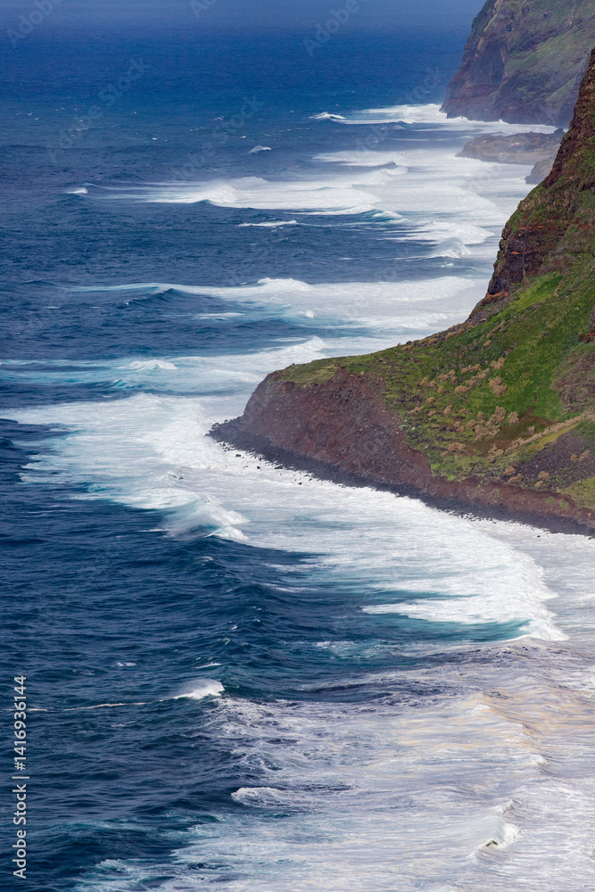 abstract aerial view background of blue waves