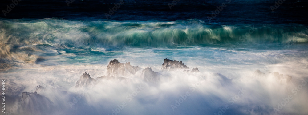 big waves in Porto Moniz, Madeira