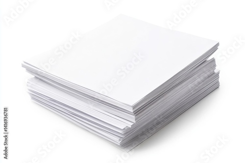 A neat stack of blank white paper