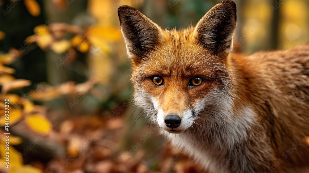 Red Fox in Autumn Forest Red Fox in Autumn Forest