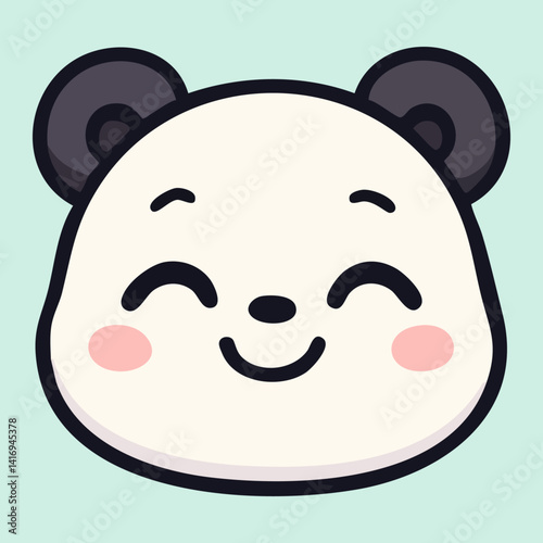 Sleepy baby panda with closed eyes and relaxed face