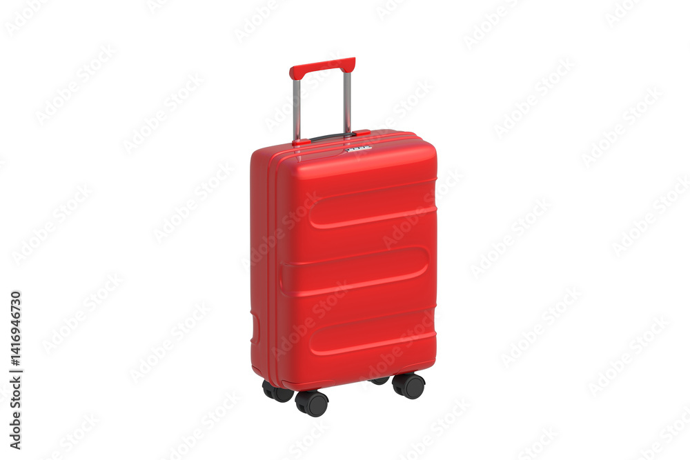 Travel suitcase isolated on white background. Bag for luggage. 3d render