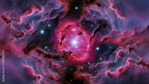 Stellar Symphony Abstract Cosmic Lightscape