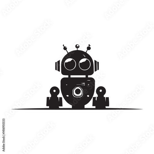 robot logo icon illustration design image
