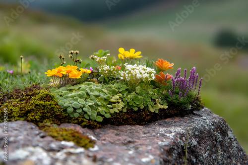 living rock lichen, photo