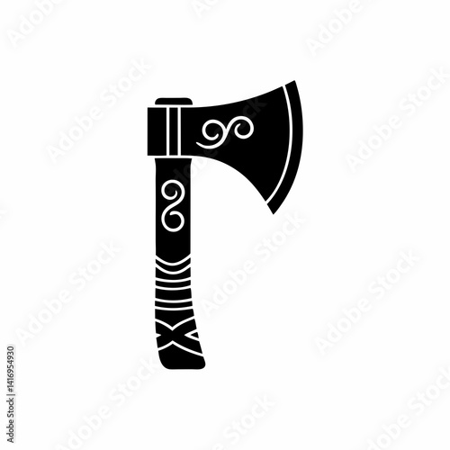 creative Silhouette axe Icon Vector Illustration 