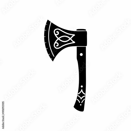creative Silhouette axe Icon Vector Illustration 