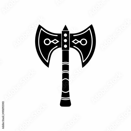 creative Silhouette axe Icon Vector Illustration 