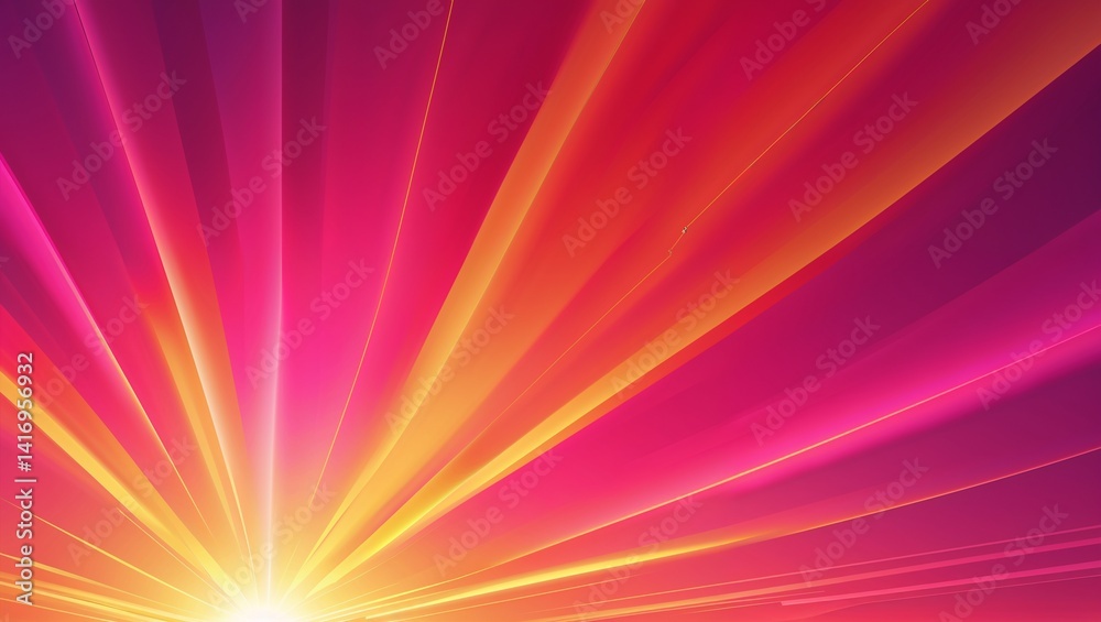Obraz premium Radiant gradient shifting from hot pink to bright orange creating a fiery sunset like feel