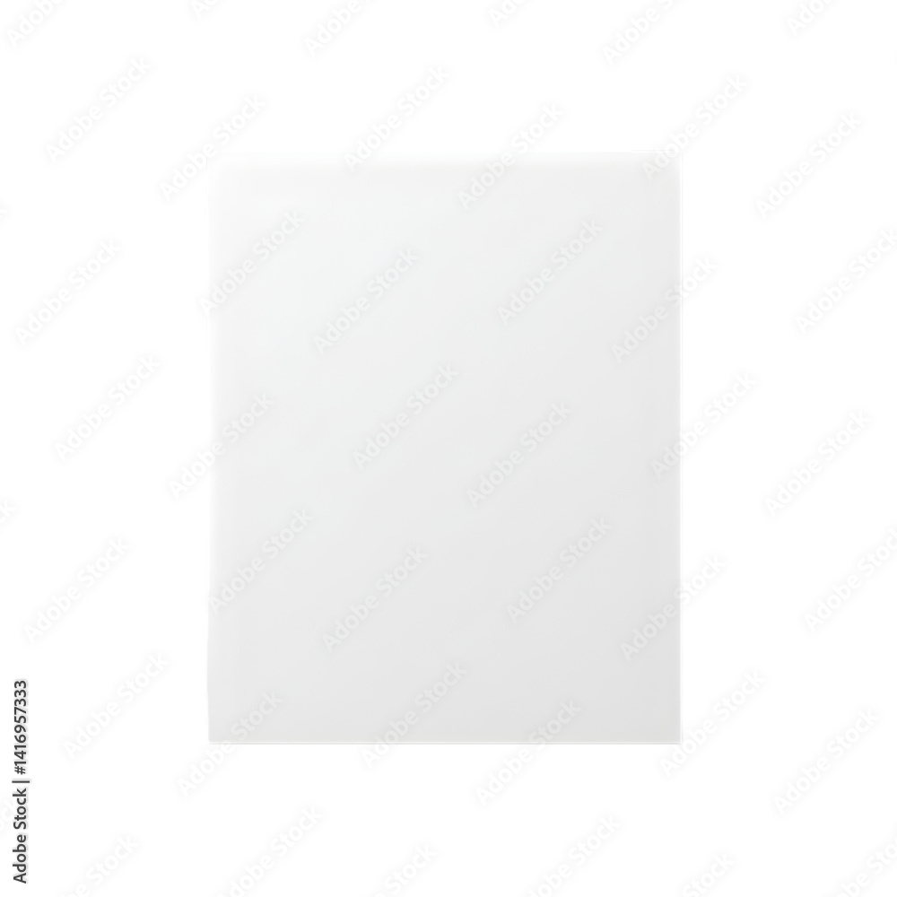 Clean White Rectangle for Modern Design Projects and Minimalistic Backgrounds