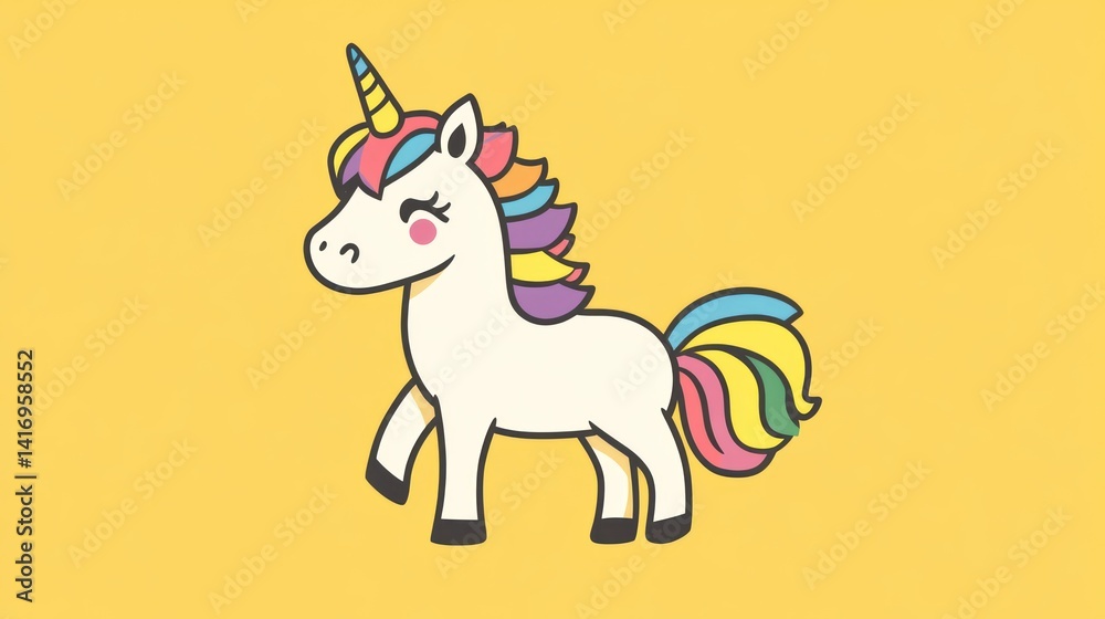 Fototapeta premium Cute unicorn illustration